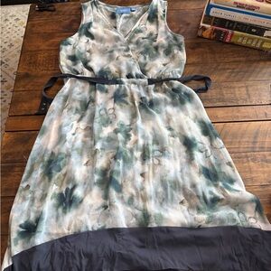 SZ PM SIMPLY VERA VERA WANG WOMEN'S BLACK MULTI-COLOR  DRESS SLEEVELESS